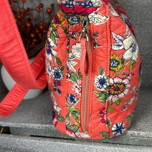 Vera Bradley Carson Mini Hobo Crossbody Shoulder Bag in Retired Coral Floral - Picture 5 of 10
